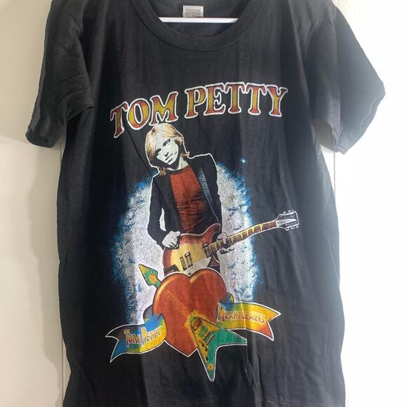 vintage 80’s TOM PETTY Live In Concert single stitch double sided tee shirt M - Picture 3 of 7
